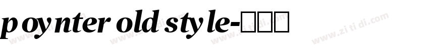 poynter old style字体转换